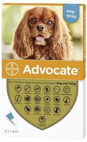 Advocate Краплі на холку для собак від бліх, вошей, кліщів і гельмінтів