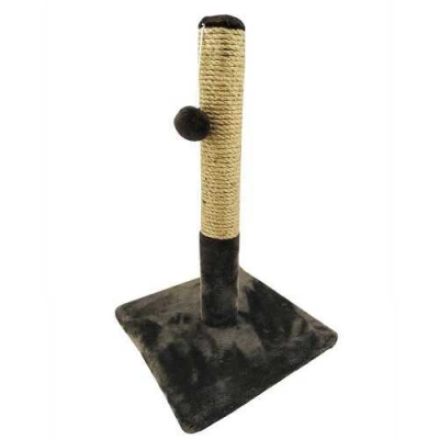 Пушистики Дряпка для котов и кошек Столбик на подставке, джут коричневый