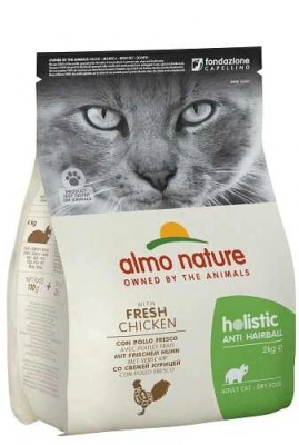 Almo Nature (Альмо Натюр) Holistic Cat With Fresh Meat Hairball Salmon 2 кг Беззерновий корм зі свіжим лососем для виведення шерсті для котів та кішок