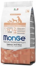 Monge (Монж) Puppy & Junior Salmon & Rice Корм ​​для цуценят всіх порід з лососем і рисом img