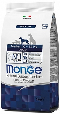 Monge (Монж) Dog Medium Adult Chicken & Rice