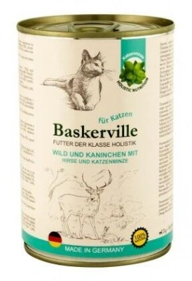 Baskerville (Баскервіль) Holistic Беззернові консерви для котів та кішок з олениною та кроликом