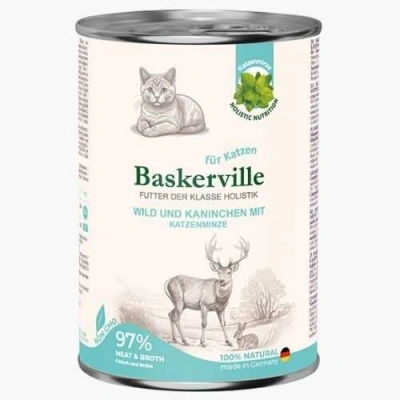 Baskerville (Баскервіль) Holistic Cat Venison & Rabbit Беззернові консерви з олениною і кроликом для котів та кішок