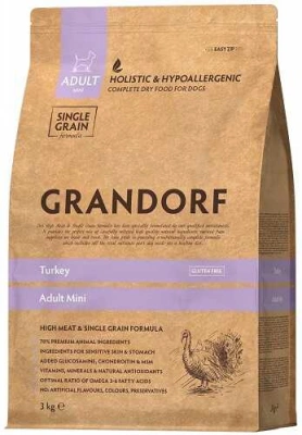 Grandorf (Грандорф) Mini Adult Turkey Гіпоалергенний корм з індичкою для дрібних порід собак