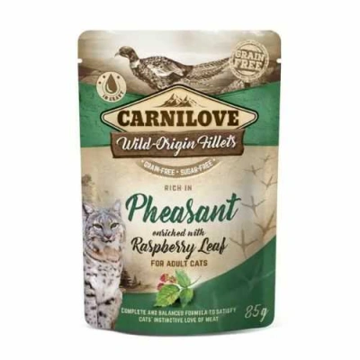 Carnilove (Карнілав) Cat Adult Gravy Pheasant & Raspberry leaf Беззерновий вологий корм з фазаном і листям малини в соусі для дорослих котів і кішок