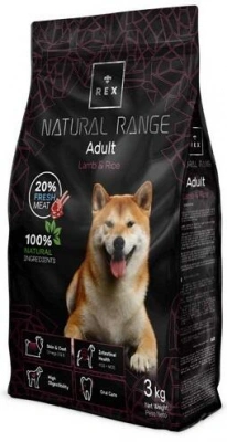 Rex (Рекс) Natural Range Adult Lamb & Rice Сухий корм для дорослих собак зі свіжим ягням і рисом