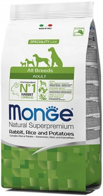 Monge (Монж) Dog All Breeds Adult Rabbit, Rice & Potatoes Сухий корм для дорослих собак з кроликом і рисом