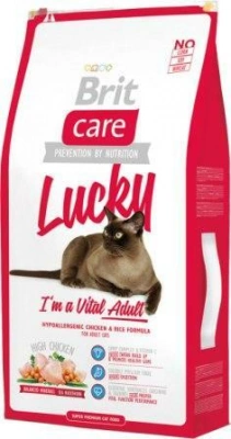 Brit Care (Бріт Кеа) Lucky Vital Сухий корм для дорослих котів і кішок з куркою і рисом