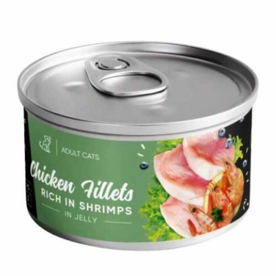 Savory (Сейворі) Cat Adult Chicken Fillets & Shrimp in Jelly Вологий корм з філе курки та креветками в желе для дорослих котів і кішок