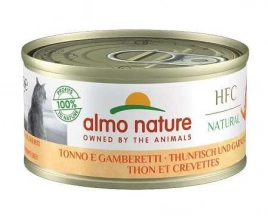 Almo Nature (Альмо Натюр) HFC Adult Cat Natural Jelly Tuna & Shrimp Консерви з тунцем та креветками для дорослих котів і кішок, шматочки в желе