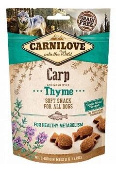 ВИВОДИТЬСЯ З АСОРТИМЕНТУ Carnilove (Карнілав) Semi Moist Ласощі для собак Короп з чебрецем