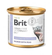 Brit Veterinary Diet (Бріт Ветерінарі Дієт) Gastrointestinal Cat Беззернова ветеринарна волога дієта з лососем для котів та кішок з проблемами травлення