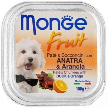 Monge (Монж) Dog Fruit Консерви для собак паштет з качкою та апельсином img