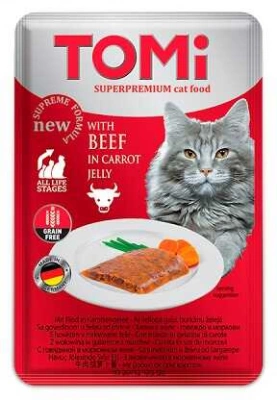 Tomi (Томі) Beef & Carrot Вологий корм з яловичиною в морквяному желі для котів