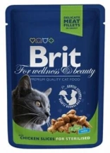 Brit Premium (Бріт Преміум) Cat Вологий корм для стерилізованих котів з куркою