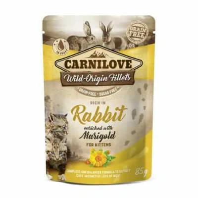 Carnilove (Карнілав) Kitten Gravy Rabbit & Marigold Беззерновий вологий корм з кроликом і календулою в соусі для кошенят