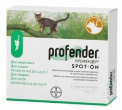 Profender (Профендер) Спот Он Краплі від глистів для кошенят і котів 0,5-2,5 кг 2 шт img