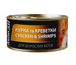 AnimAll (ЕнімАлл) Вологий корм з куркою та креветками для дорослих котів і кішок img