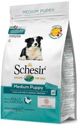 Schesir (Шезір) Dog Medium Puppy Сухий монопротеїновий корм для цуценят середніх порід з куркою