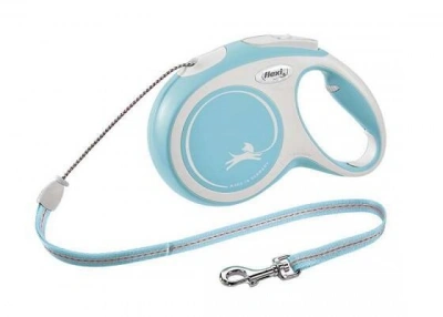 Flexi (Флекси) New Comfort M Поводок-рулетка для собак с весом до 20 кг, трос, 8 м, голубой