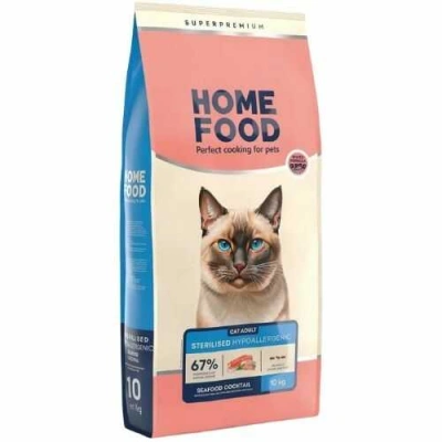 Home Food (Хоум Фуд) Cat Adult Sterilised Hypoallergenic Seafood Cocktail Гіпоалергенний сухий корм з морепродуктами для стерилізованих котів і кішок