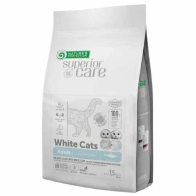 Natures Protection (Натур Протекшн) Superior Care White Cats Adult All Breeds Grain Free Herring Беззерновий сухий корм з оселедцем для котів і кішок з білою шерстю