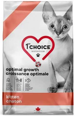 1st Choice (Фест Чойс) Kitten Optimal Growth 4,54 кг Сухий корм з рибою для кошенят з чутливим травленням