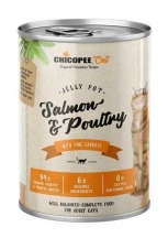 Chicopee (Чікопі) Cat Adult Jelly Salmon & Poultry Консерви з лососем та птицею для котів та кішок img