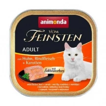 Animonda (Анімонда) Vom Feinsten Cat Adult Chicken & Beef & Carrots Консервований корм з куркою, яловичиною та морквою для котів та кішок