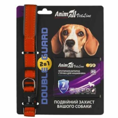 AnimAll (ЕнімАлл) VetLine Double Guard Нашийник з протипаразитарною стрічкою для собак дрібних і середніх порід