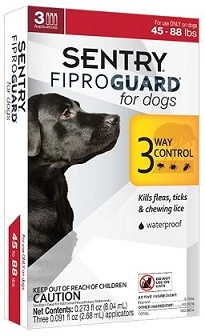 FiproGuard (Фіпрогард) Sentry Краплі від бліх, кліщів та вошей для собак 20-40 кг