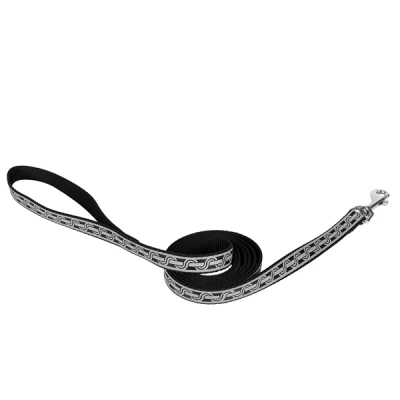 Coastal (Костал) Lazer Повідець для собак світловідбиваючий з нейлону, 1,6 см/1,2 м чорна ланка