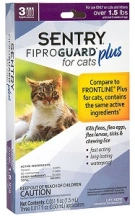 Sentry FiproGuard (Сентрі Фіпрогард) Plus Краплі від бліх, кліщів, вошей для котів та кішок