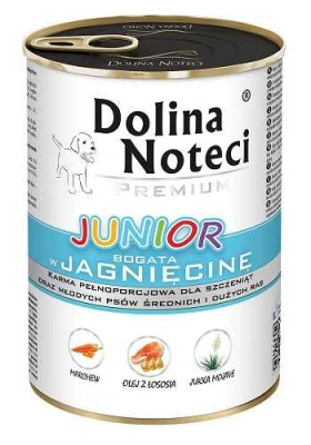 Dolina Noteci (Доліна Нотечі) Premium Junior Medium and Large Breeds Консерви з ягням для цуценят середніх та великих порід