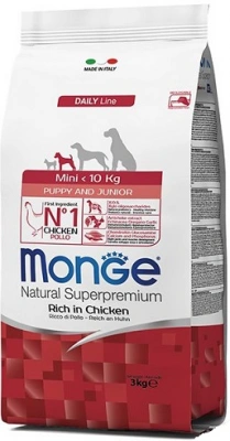 Monge (Монж) Mini Puppy & Junior Chicken & Rice Сухий корм для цуценят дрібних порід з куркою та рисом