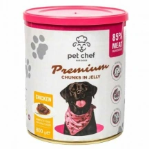 Pet Chef (Пет Шеф) Dog Adult Chunks in Jelly Chicken Вологий корм з куркою в желе для дорослих собак різних порід img