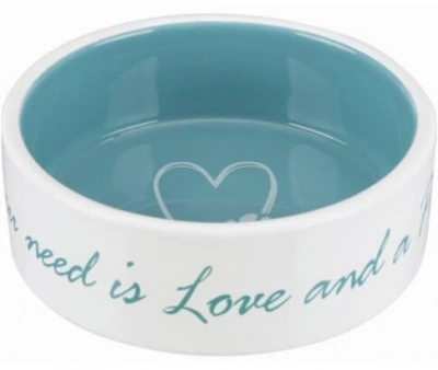 Trixie (Тріксі) Pet's Home Миска керамічна для собак і кішок, 0,8 л/16 см, блакитна