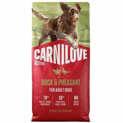Carnilove (Карнилав) Active Dog Adult All Breeds Duck & Pheasant 12 кг Беззерновой сухой корм с уткой и фазаном для собак разных пород