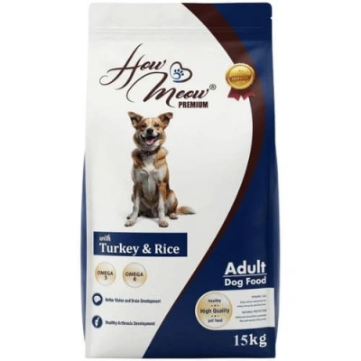 How Meow (Хау Мяу) Dog Adult Turkey & Rice Сухий корм з індичкою та рисом для дорослих собак різних порід