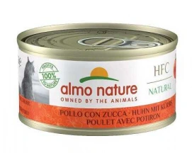 Almo Nature (Альмо Натюр) HFC Adult Cat Natural Jelly Chicken & Pumpkin Консерви з куркою та гарбузом для дорослих котів і кішок, шматочки в желе