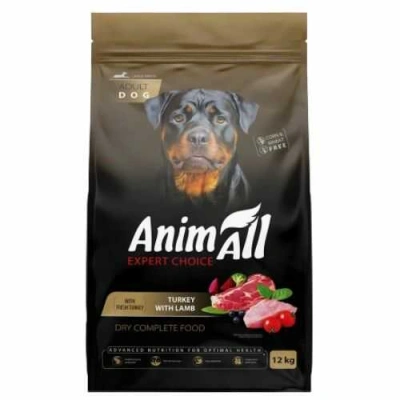 AnimAll (ЕнімАлл) Dog Adult Large Breed Turkey & Lamb 12 кг Сухий корм з індичкою та ягням для дорослих собак великих порід