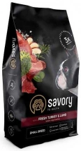 Savory (Сейворі) Adult Small Breed Fresh Turkey & Lamb Беззерновий корм для собак дрібних порід з індичкою і ягням img