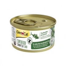 GimCat (ДжимКет) Shiny Superfood Cat Вологий корм для кішок з тунцем та цукіні img