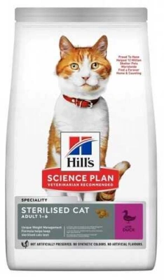 Hills (Хіллс) SP Sterilised Young Adult Duck Сухий корм з качкою для стерилізованих котів і кішок