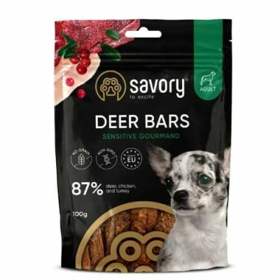 Savory (Сейворі) Dog Adult Venison Bars Sensitive Джерки з оленини для собак різних порід
