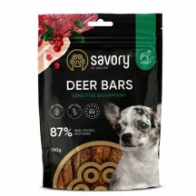 Savory (Сейворі) Dog Adult Venison Bars Sensitive Джерки з оленини для собак різних порід img