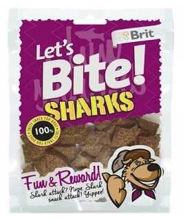 Brit (Брит) Let's Bite Тренувальні ласощі для собак з лососем, Акули