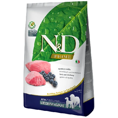 Farmina (Фарміна) N&D Prime Dog Adult Medium & Maxi Lamb & Blueberry 2,5 кг Беззерновий сухий корм з ягням для середніх і великих собак