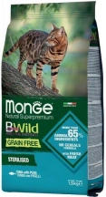 Monge (Монж) BWild Grain Free Adult Cat Sterilized Tuna Беззерновой корм для стерилизованных котов и кошек с тунцем Monge (Монж) BWild Grain Free Adult Cat Sterilized Tuna Беззерновий корм для стерилізованих котів та кішок з тунцем img