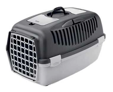 Stefanplast (Стефанпласт) Gulliver 1 Переноска з пластиковими дверима для транспортування собак та котів до 6 кг, сірий